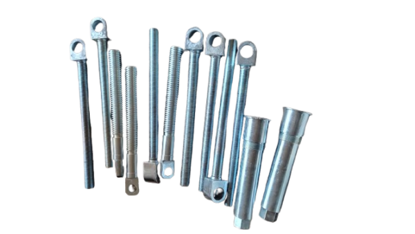 Eye Bolts – designed for lifting and securing loads with a looped head for easy attachment in industrial and mechanical applications.